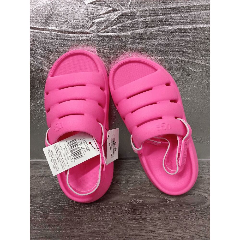 UGG Kid's Sport Yeah Sandals - Pink/White 1M (Little Kids)